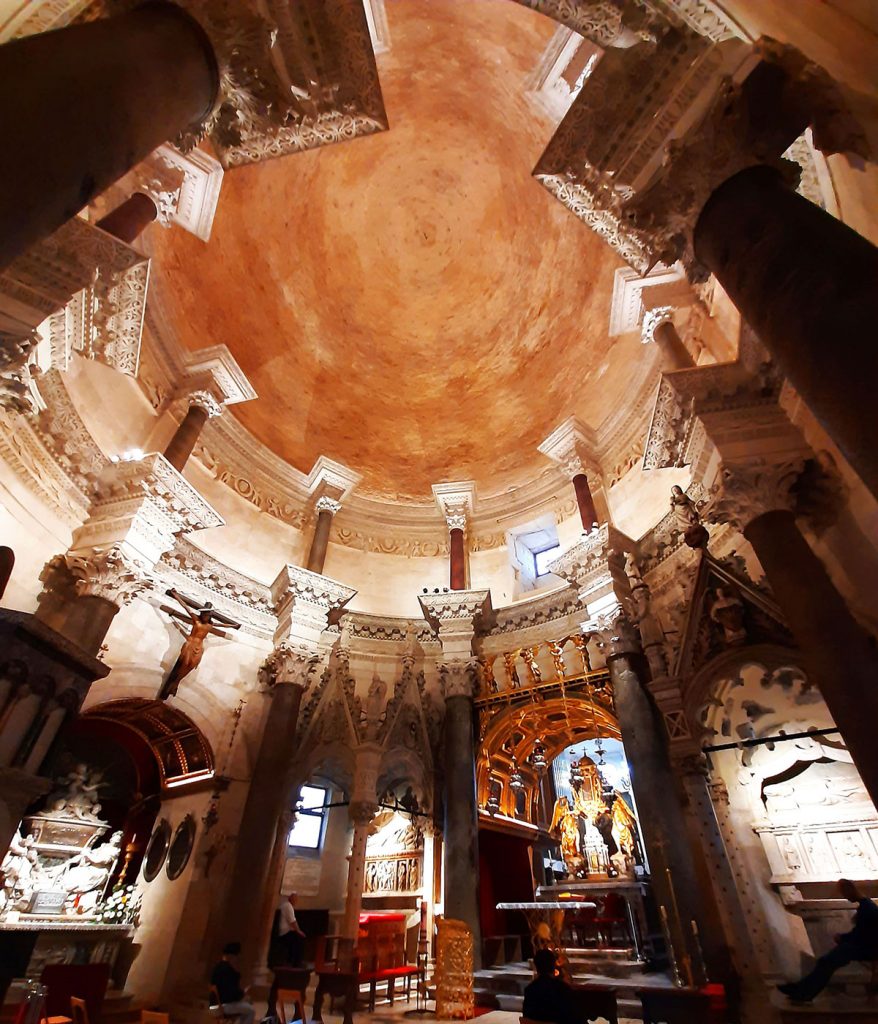 Split cathedral interior